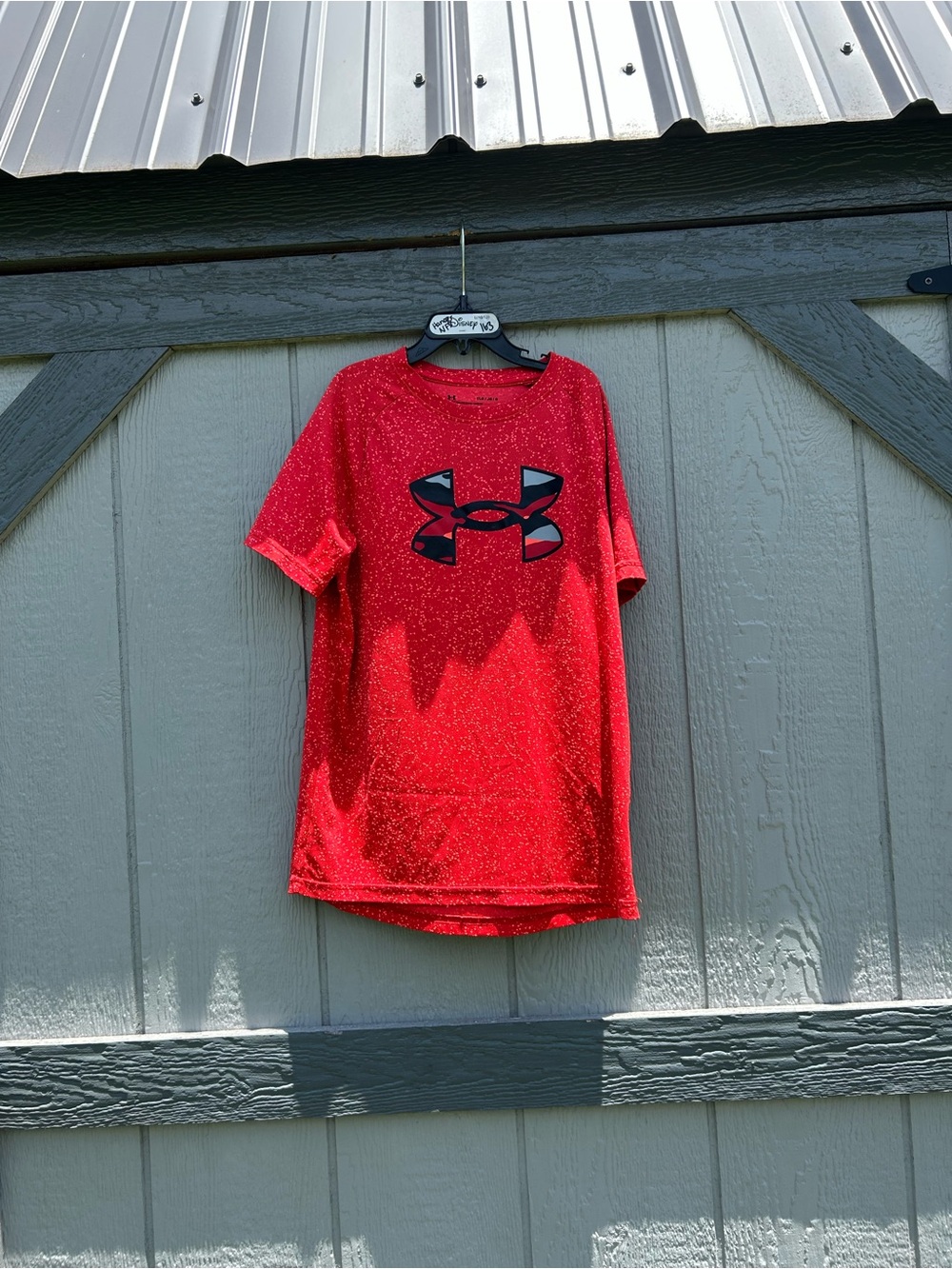 Under Armour Youth Large Red Short Sleeve Logo Tee